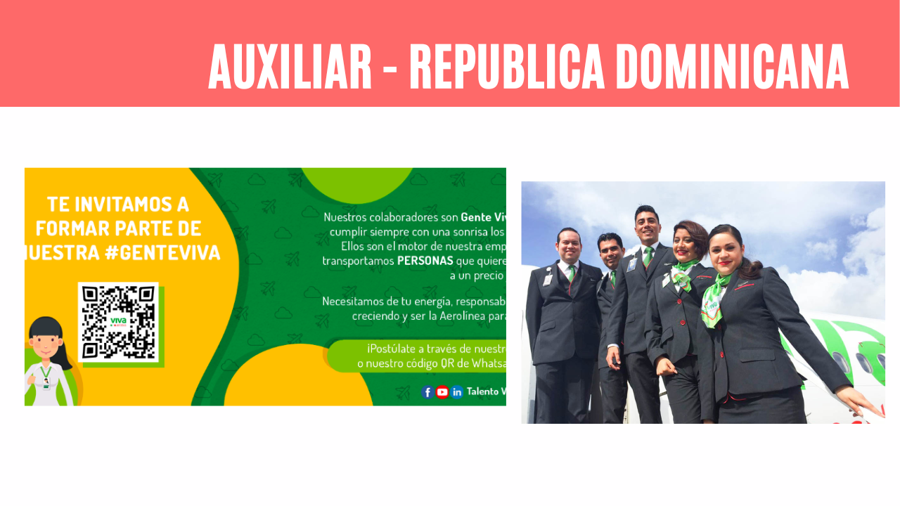 Viva Dominicana – Ofrece ofertas de Empleo – Auxiliar