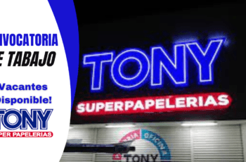 TONY SUPERPAPELERIAS Se encuentra en busca de nuevos empleados para integrar a su equipo.